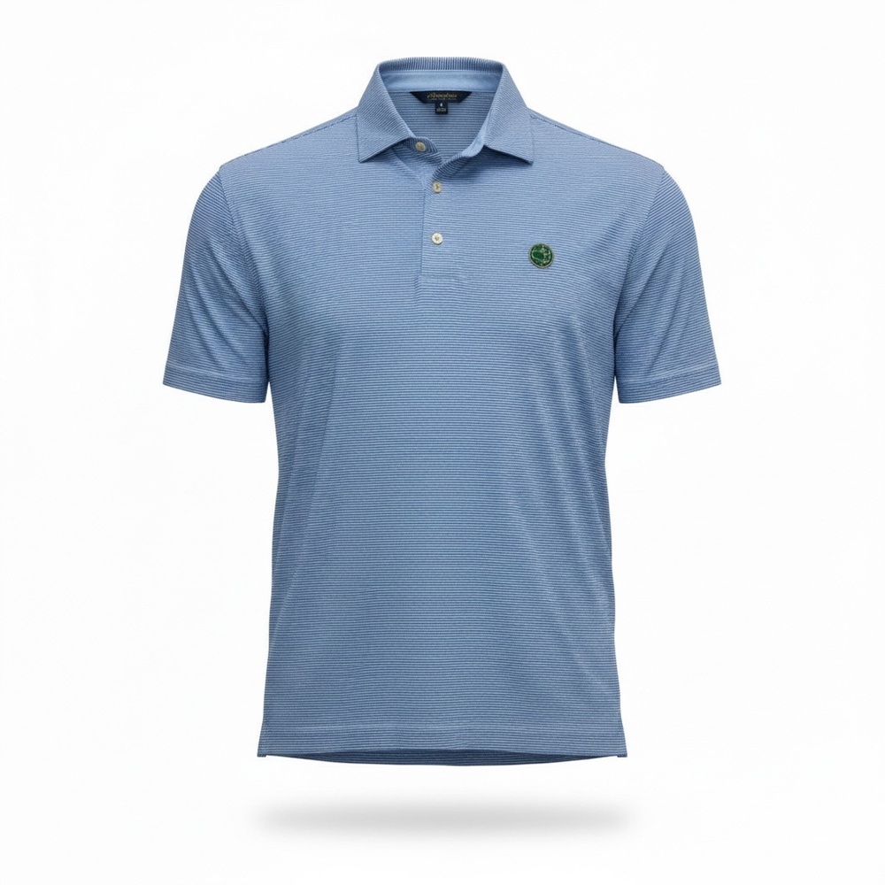 Blue Masters Peter Millar Polo - Berkmans Logo. Size M .  Augusta National